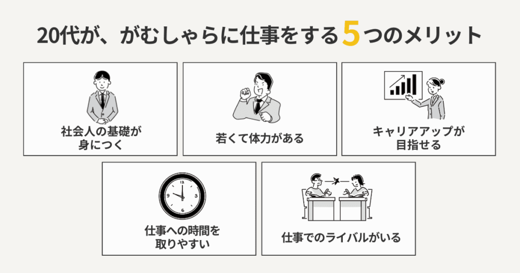 20代が仕事をがむしゃらにする5つのメリット