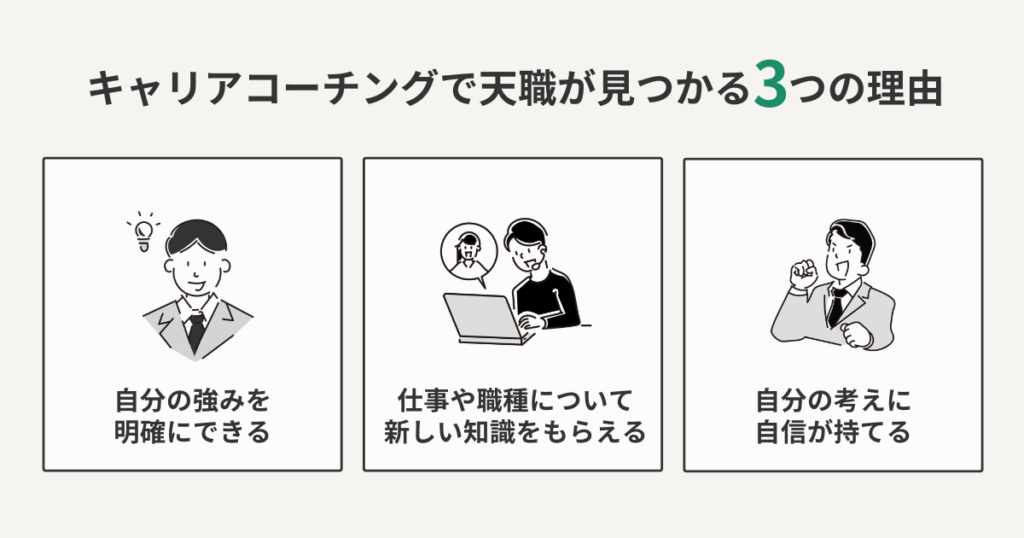 キャリアコーチングによって天職を見つけられる3つの理由